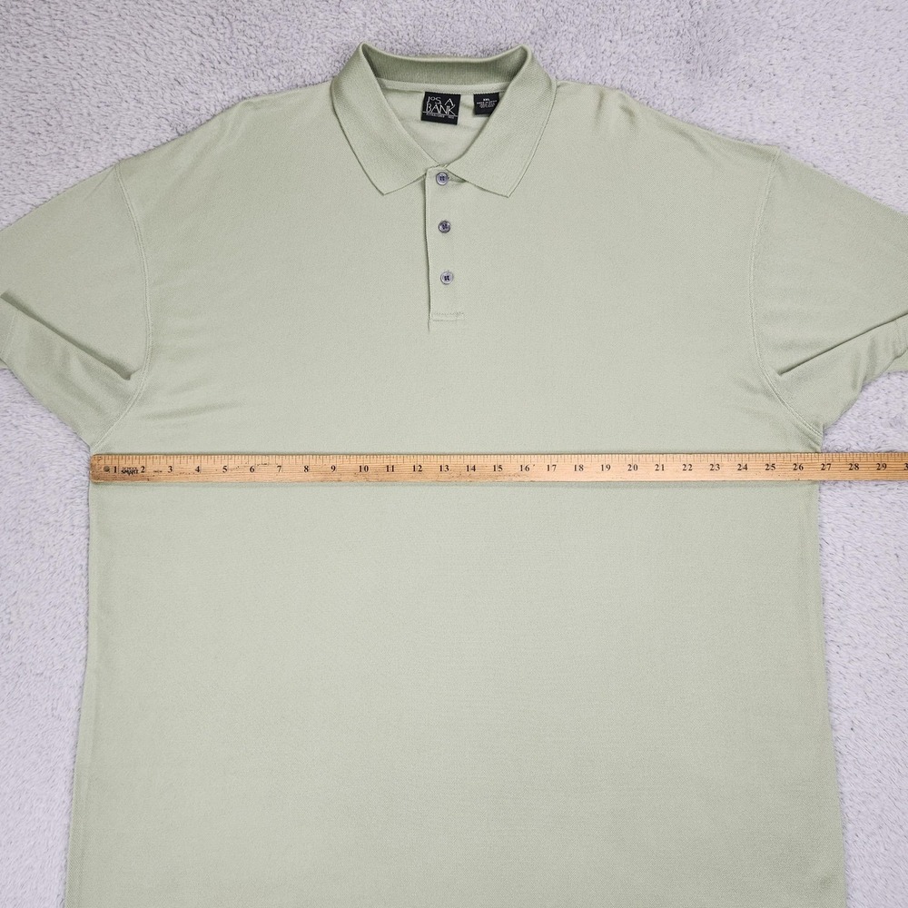 Jos. A. Bank Polo Shirt Mens 2XL XXL Light Green 100% Silk Short Sleeve Golf - Picture 10 of 14